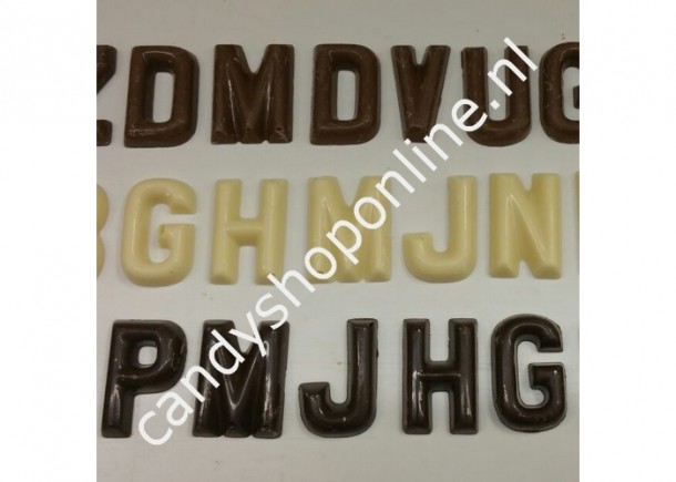 Sintchocolade Lettertjes gemengd Bakje 30 stuks
