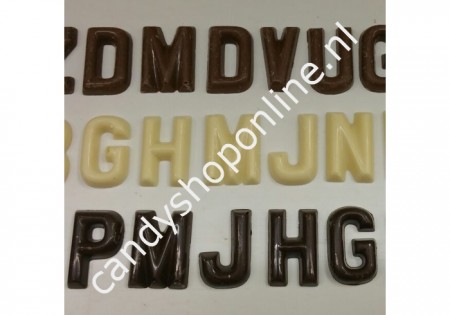 Sintchocolade Lettertjes gemengd Bakje 35 stuks