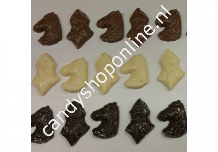 Sintchocolade Sintkopjes gemengd Bakje 35 stuks