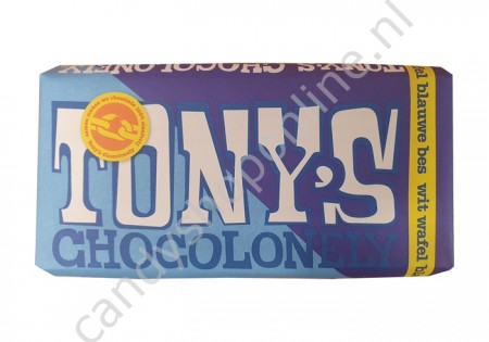 Tony Chocolonely Wit Wafel Blauwe Bes 180 gram