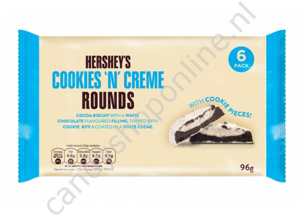 Hershey's Cookies 'N' Creme Rounds 6pck, 96gr.