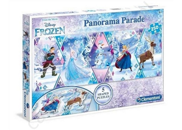 Clementoni Disney Frozen Puzzel Panorama Parade 250pcs 27x40cm. met snoepzak