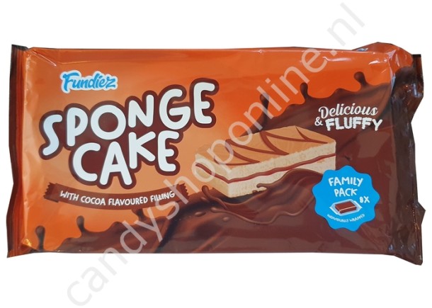 Fundiez Sponge Cake with Cocoa Flavoured Filling 180gr.