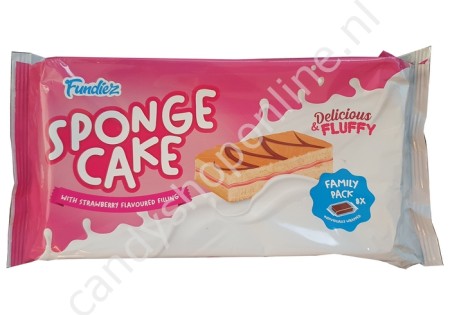 Fundiez Sponge Cake with Strawberry Flavoured Filling 180gr.