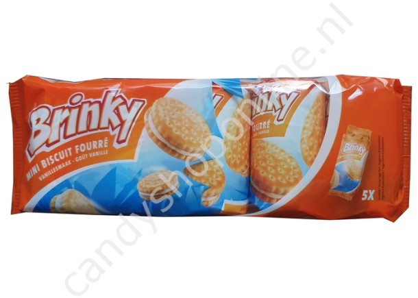 Brinky Mini Biscuit Fourré Vanille Cream 187.5gr. 5packs