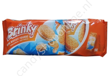 Brinky Mini Biscuit Fourré Vanille Cream 187.5gr. 5packs