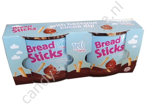 Ted's Bread Sticks with Hazelnut Cocoa Dip 2pcs. 100gr.