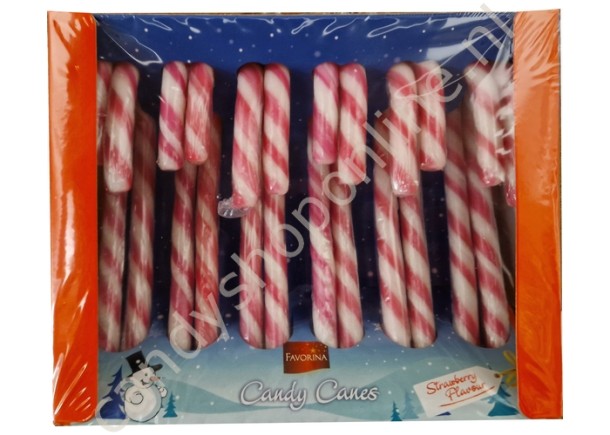 Favorina Candy Canes strawberry flavour 12 pcs.