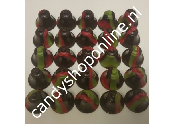 Kerstklokjes picasso puur/praliné Bakje 14 stuks