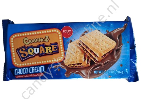 Cravingz Square Sandwich Cookies with Choco Cream 216gr.