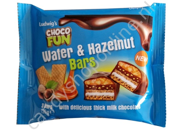 Ludwig's Choco Fun Wafer & Hazelnut Bars 3pcs. 120gr.
