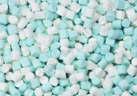 Mini Marshmallows blauw/wit 