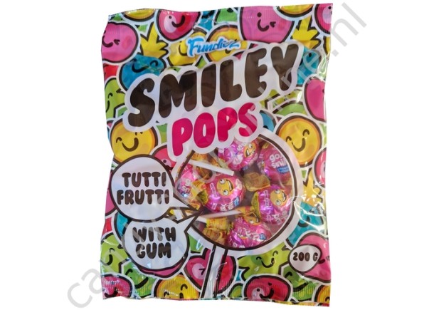 Fundiez Smiley Pops with Gum 200gr. ±10pcs.