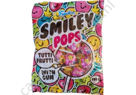 Fundiez Smiley Pops with Gum 200gr. ±10pcs.