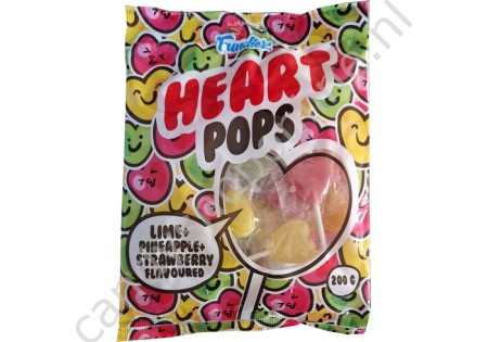 Fundiez Heart Lollipops Fruit 200gr. ±21pcs.