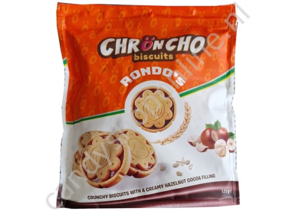 Chroncho Biscuits Rondo's with creamy hazelnut cocoa filling 175gr.