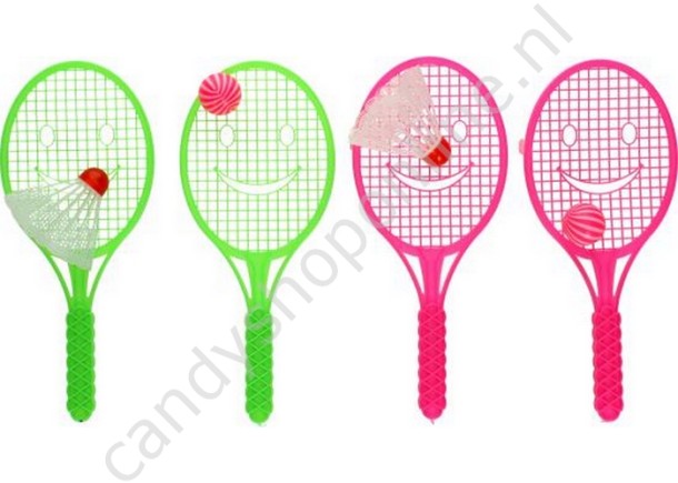 Tennisset + Bal 30cm. met snoepzak