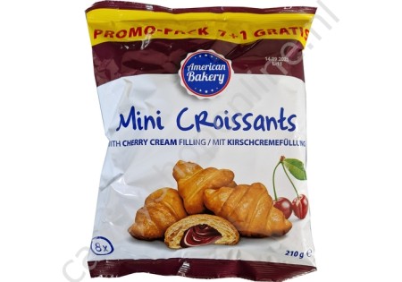 American Bakery Mini Croissants with Cherry Cream filling 210gr.