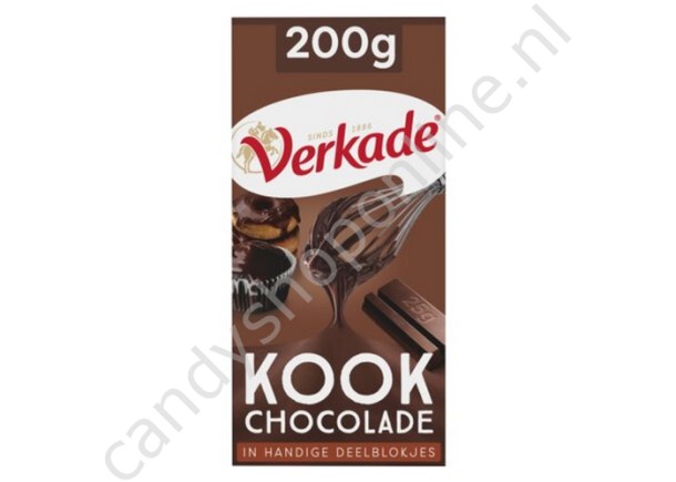 Verkade Kookchocolade 74% cacao 200 gram