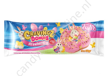 Cravingz Donuts Strawberry flavour 200gr. 5pcs.