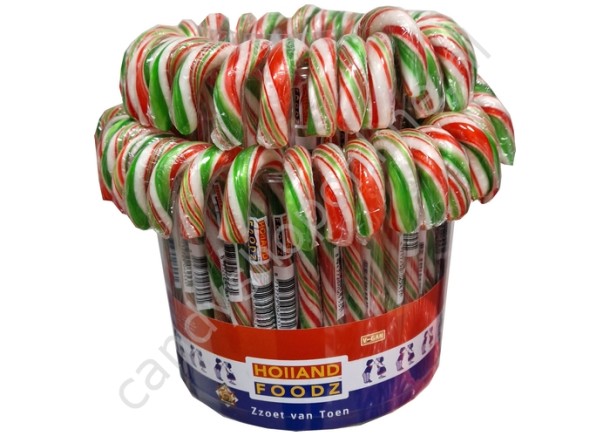 HollandF Candy Canes Rood/Wit/Groen 28gr. 3pcs.